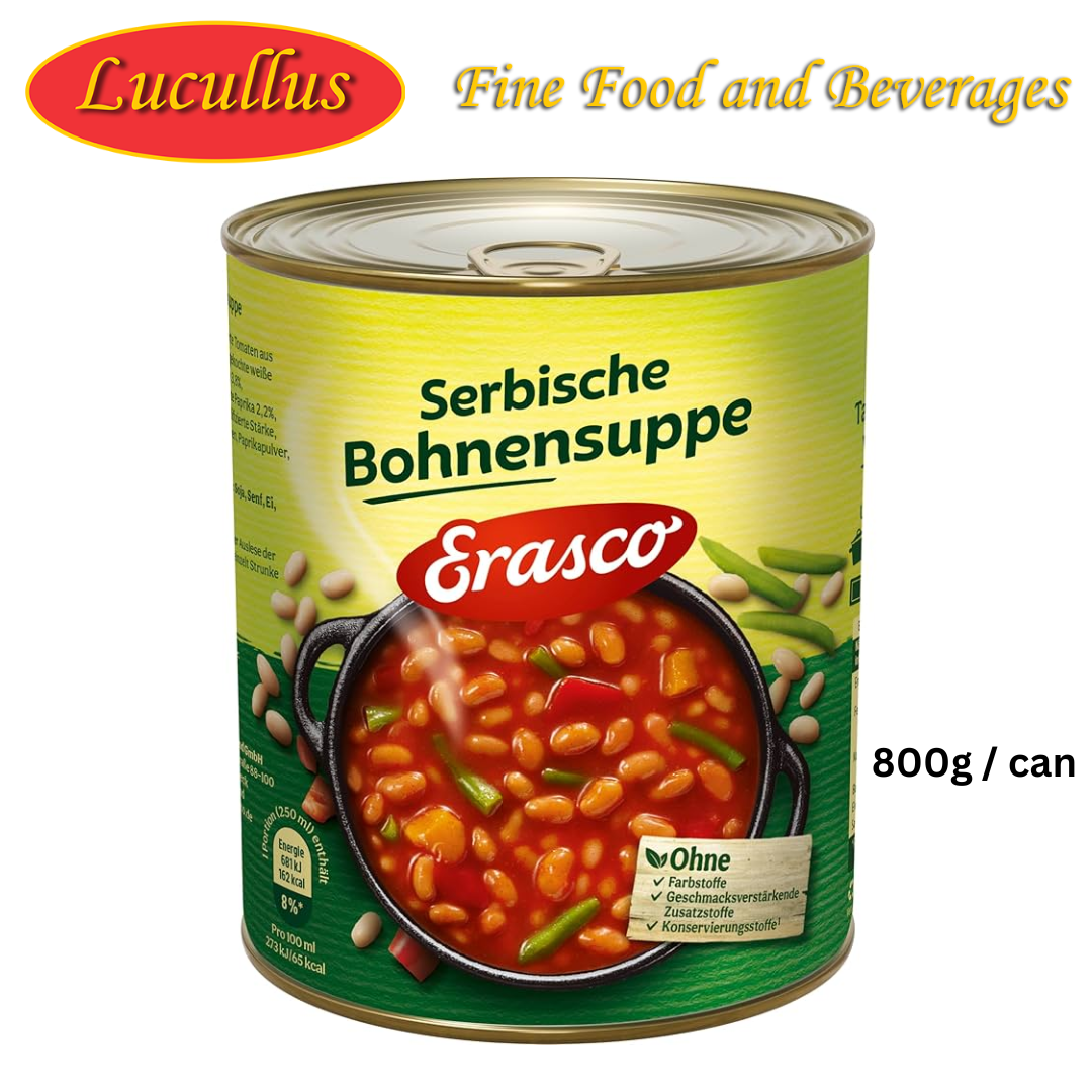 Erasco - Serbian Bean Soup 800g can / Serbische Bohnensuppe