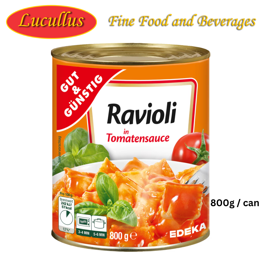 G+G - Ravioli in Tomato Sauce - 800 g can / Ravioli in Tomatensoße