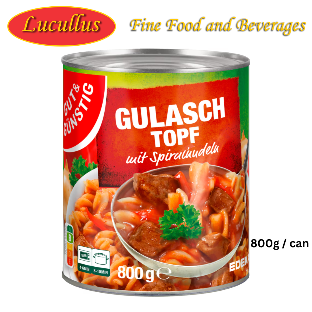 G+G - Goulash with Noodles - 800 g can / Gulasch mit Nudeln