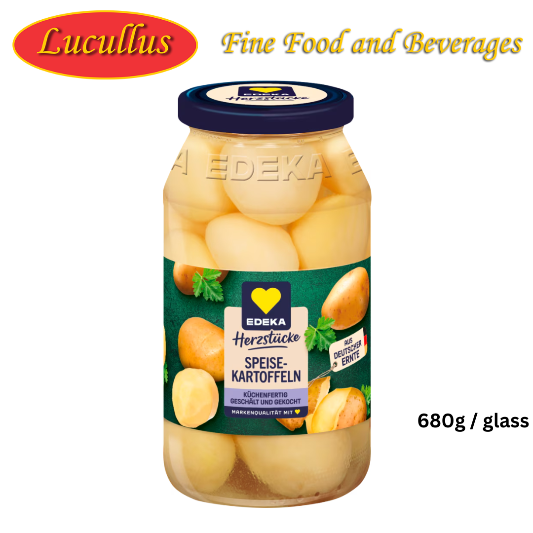 Edeka - Potatoes Peeled - 680 g glass / Speise Kartoffeln
