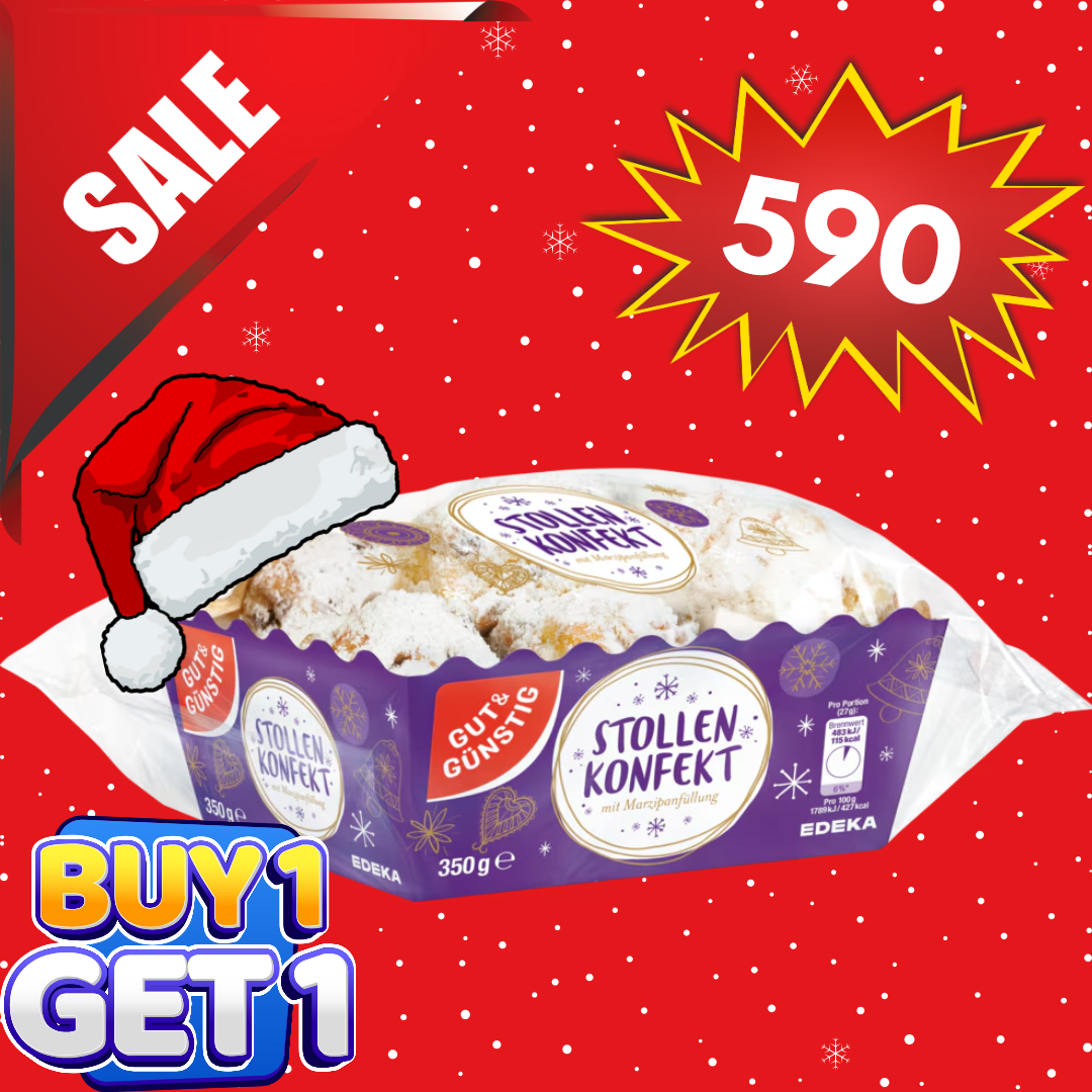 (BUY 1 TAKE 1) GUT & GÜNSTIG - STOLLEN KONFEKT / FRUIT LOAF CONFECTION 350G