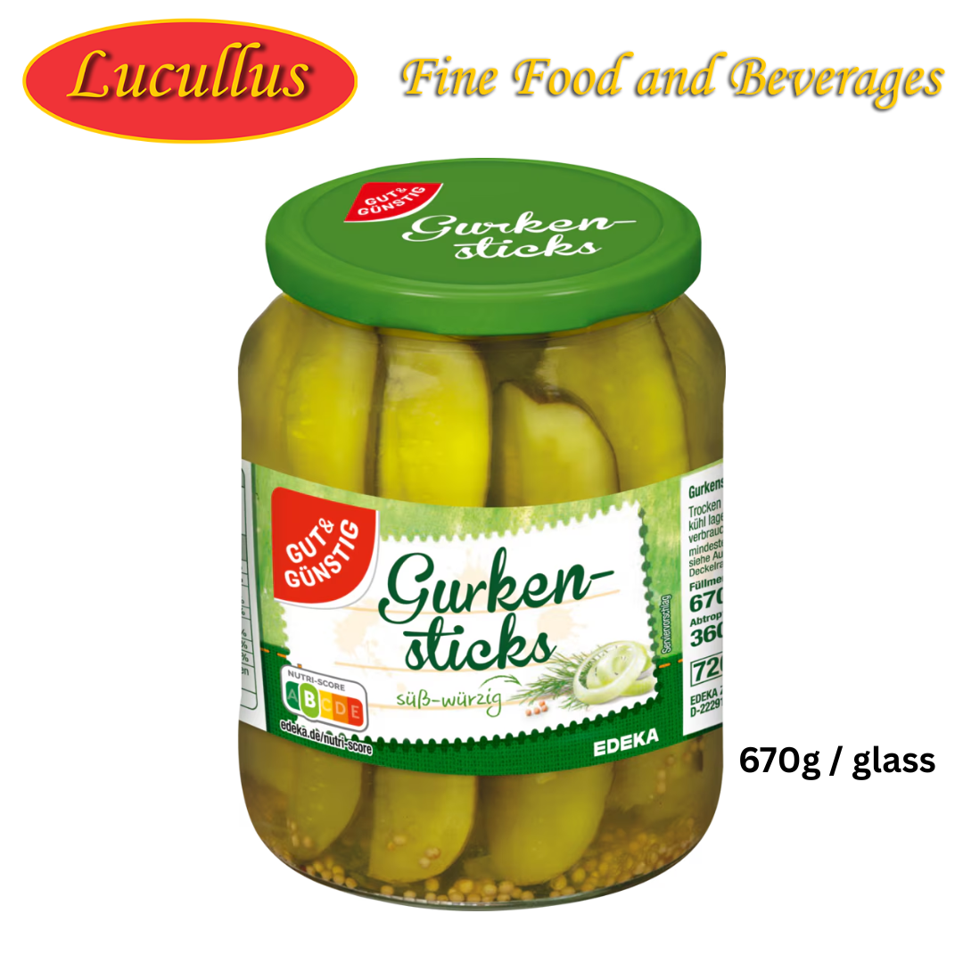 G+G Gurkensticks /Gherkin Sticks 670g