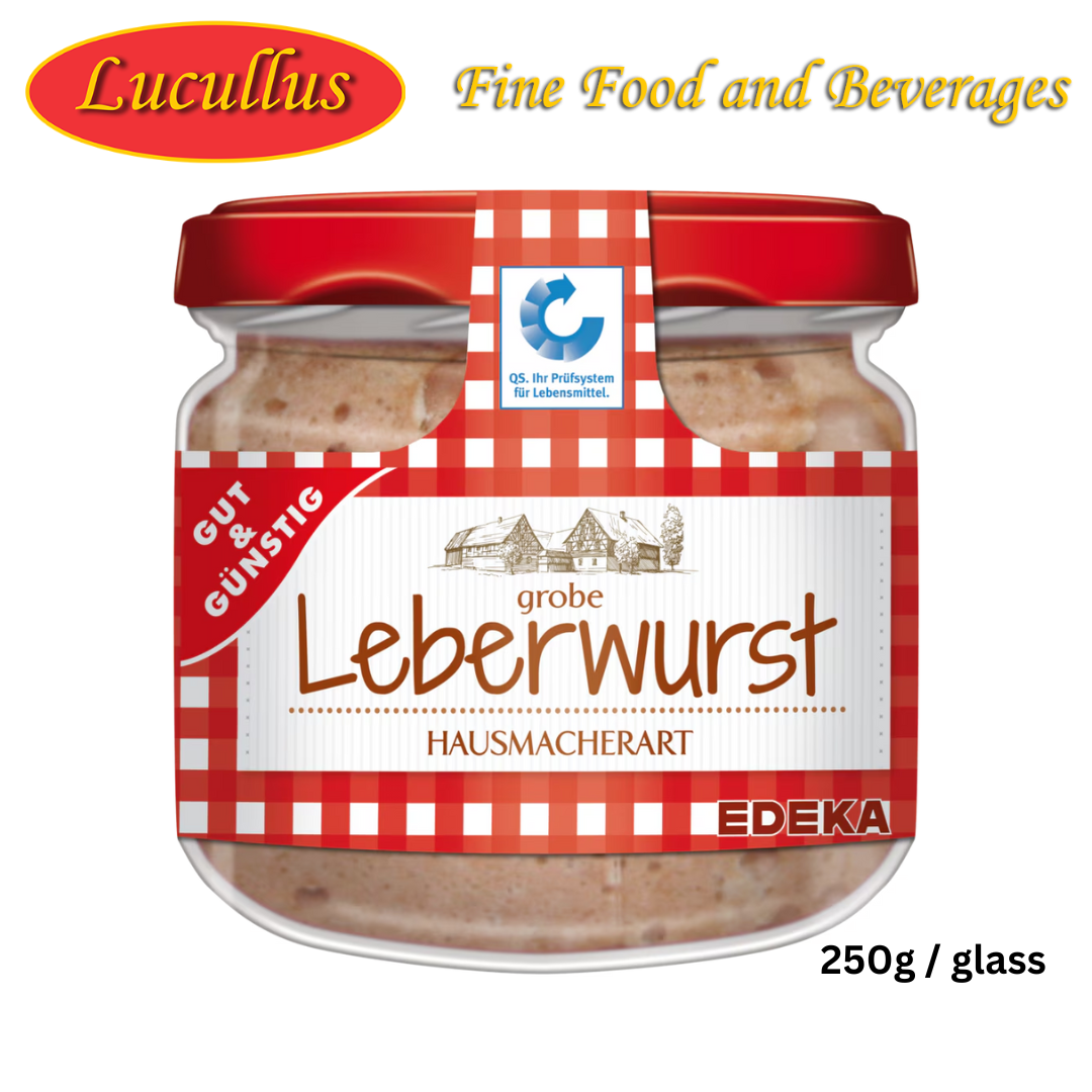 G+G - Liver Sausage Spread Coarse - 250 g glass / Große Leberwurst