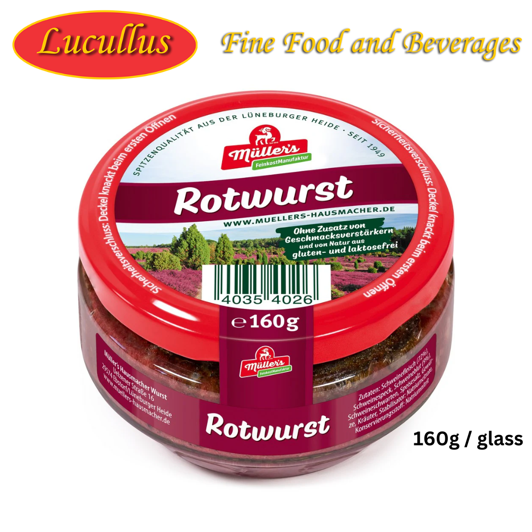 Mueller - Red Sausage - 160 g glass / Rotwurst