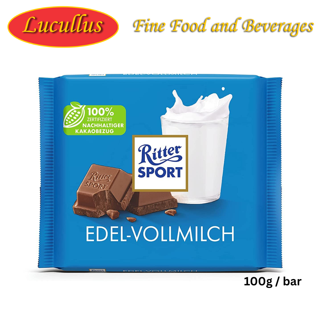 RITTER SPORT - EDEL VOLLMILCH / VOLLMILCCHSCHOKOLADE 100G