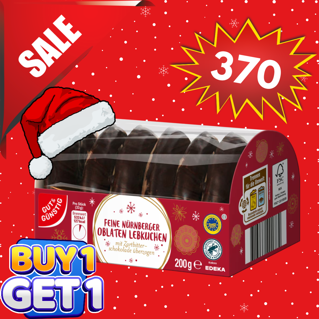 (BUY 1 TAKE 1) GUT & GÜNSTIG - OBLATEN LEBKUCHEN MIT ZARTBITTER - SCHOKOLADE 200G