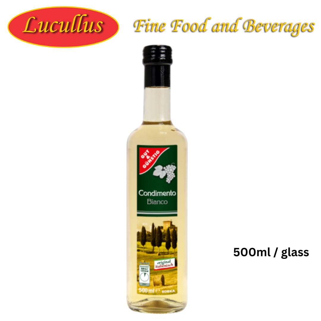 G+G - Vinegar "Condimento Bianco" - 500 ml btl / Weißer Essig