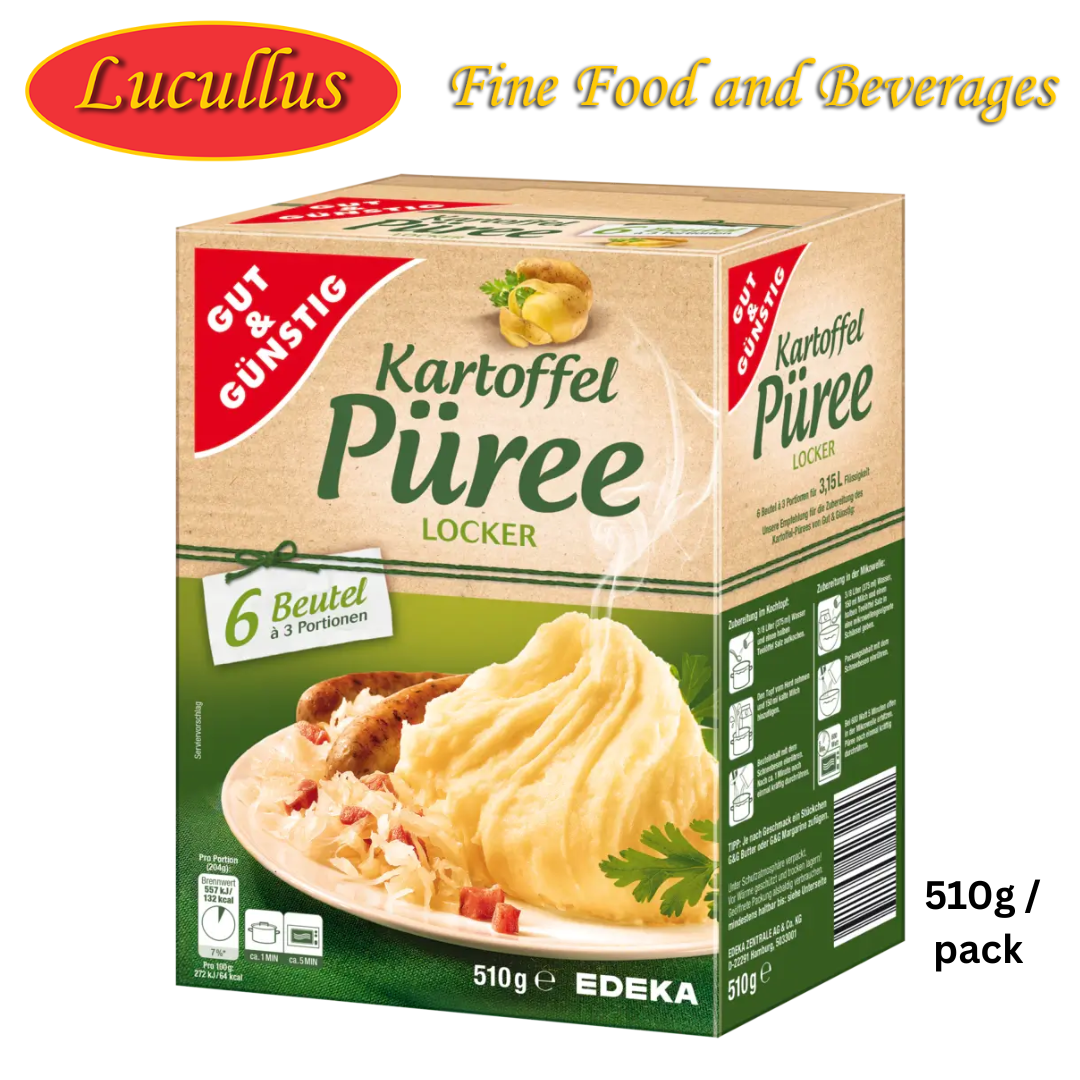 G+G - Mashed Potatoes - 6 x 3 portion pck / Kartoffelpüree 510G