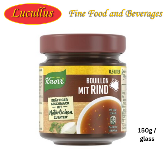 KNORR - BOUILLON MIT SCHWARTE / BEEF BOULLION 150G GLAS