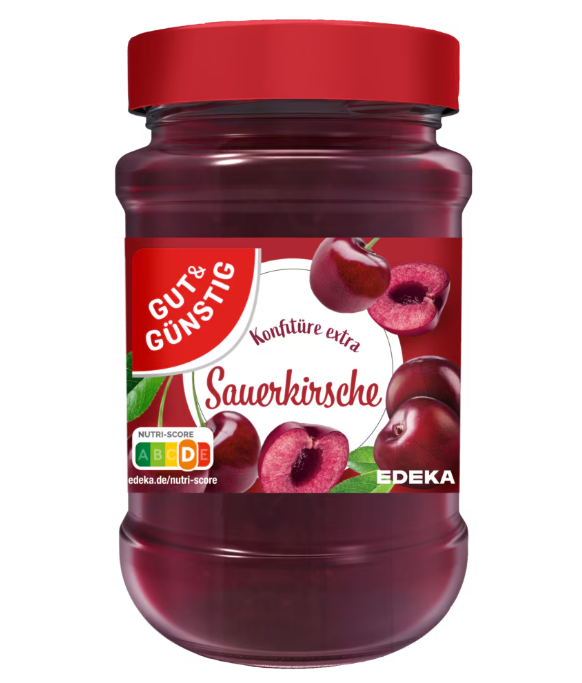 G+G - Sour Cherry Jam - 450 g glass / Sauerkirsch-Marmelade