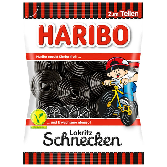 Haribo -  Lakritz-Schnecken - 175 g pck / Liquorice Snails