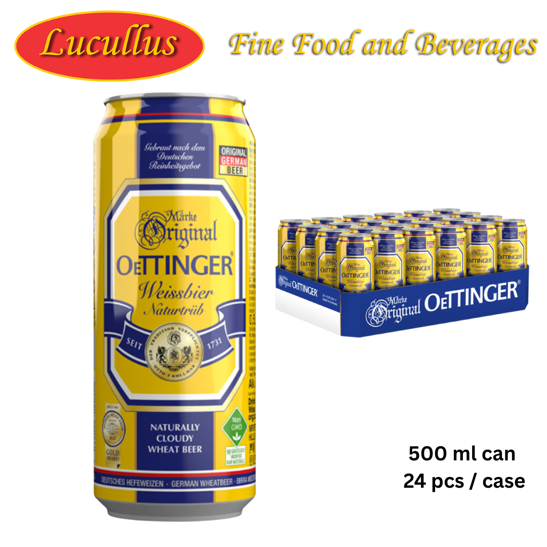 OETTINGER - WEISSBIER NATURTRÜB / WHEAT BEER 500ML CAN / 24 PCS PER CASE