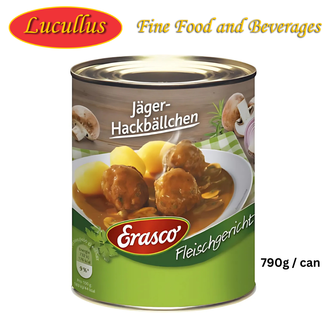 ERASCO - JÄGER HACKBÄLLCHEN FLEISCHKLÖßE / MEATBALLS IN HUNTER SAUCE 790G