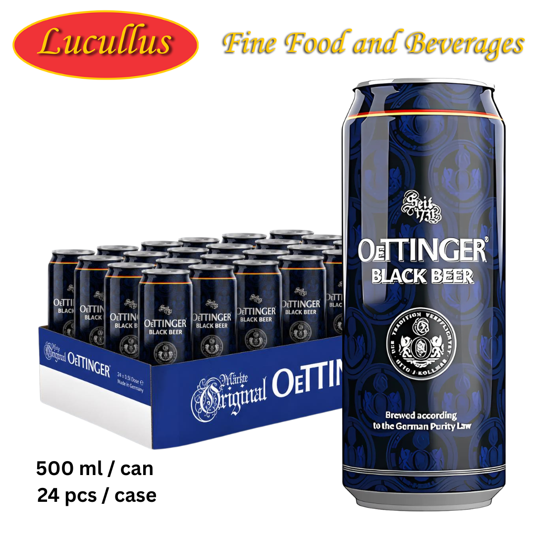 OETTINGER SCHWARZBIER / BLACK BEER 500ML CAN / 24 PCS PER CASE