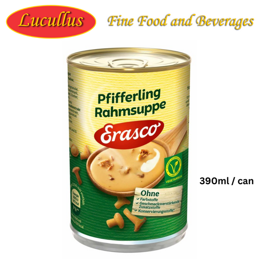 Erasco - Chanterelle Cream Soup 390 ml can / Pfifferlingcremesuppe