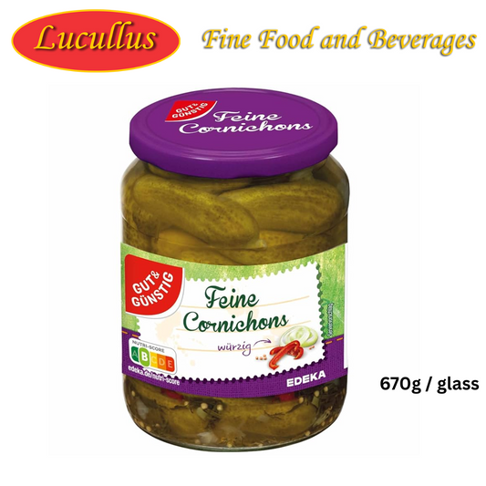 G+G - Feine Cornichons -670 g glass / Cornichons