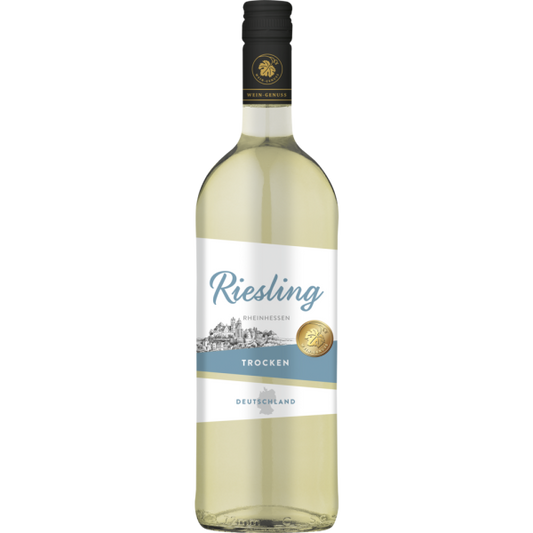 Wein-Genuss Pfalz Riesling Trocken / German White wine 1 Liter Btl/Flasche