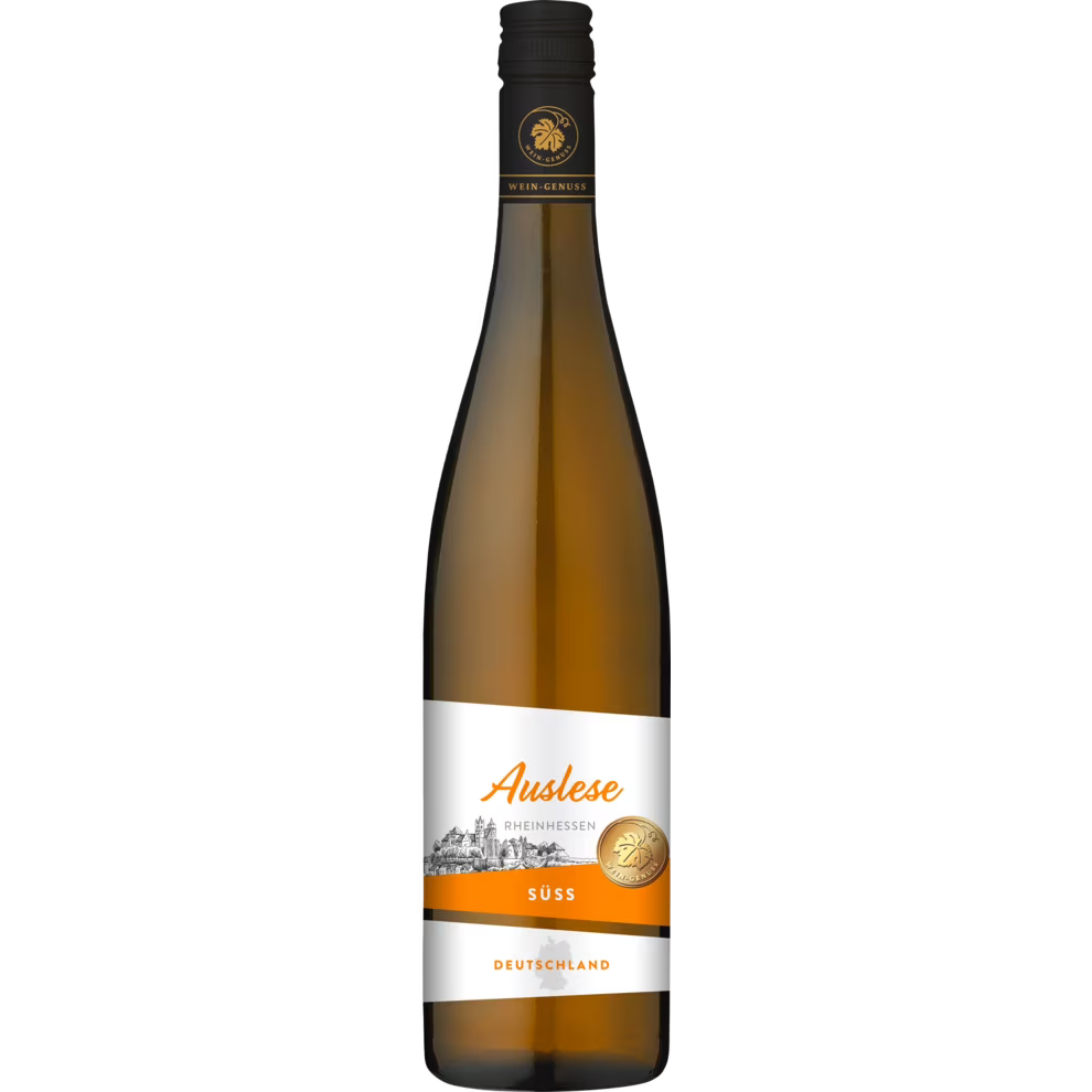 Wein-Genuss White Wine sweet Selected Grapes/ Auslese Rheinhessen 0.75 Liter Btl/Flasche