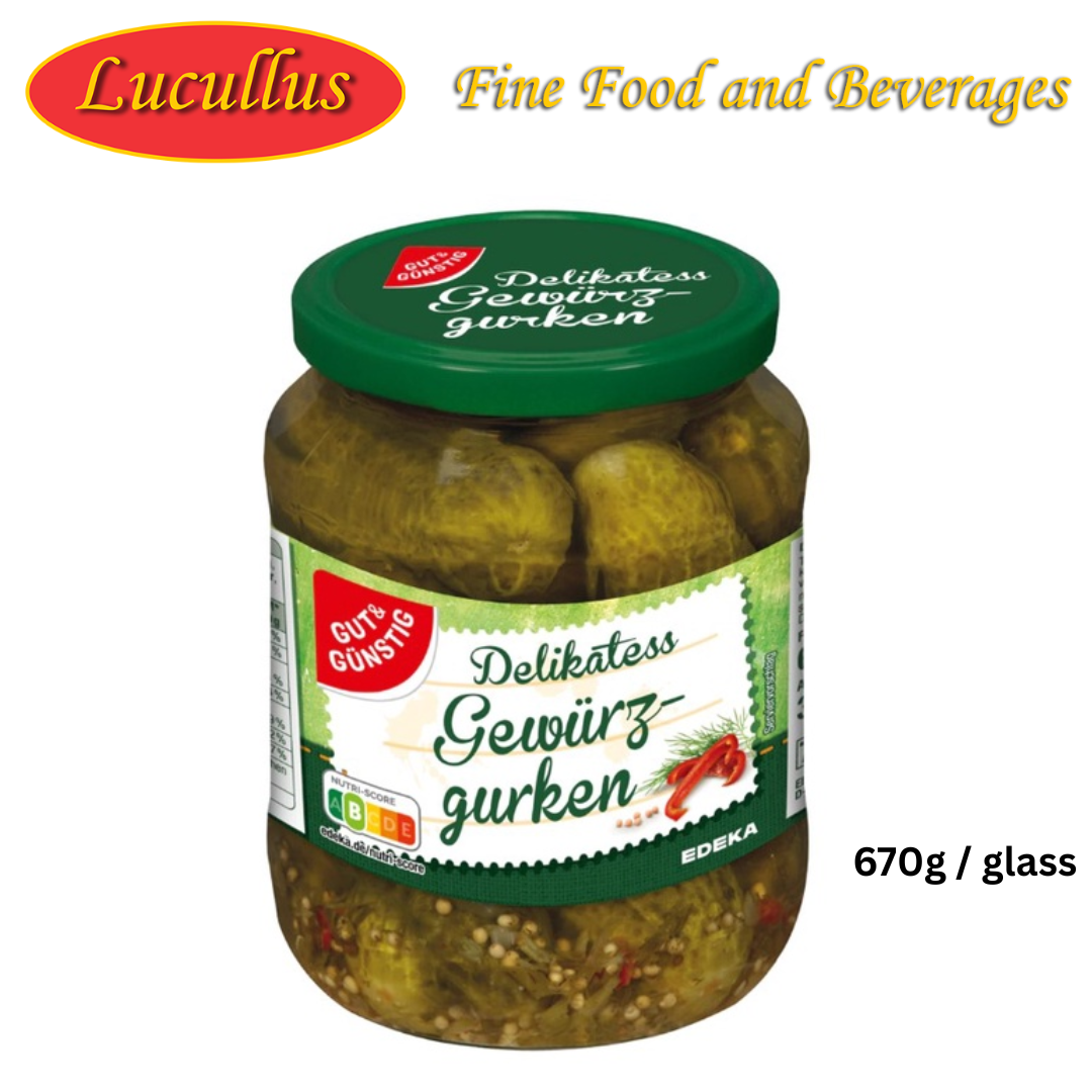 GUT & GÜNSTIG - DELIKATESS GEWÜRZ GURKEN / PICKLES 670G