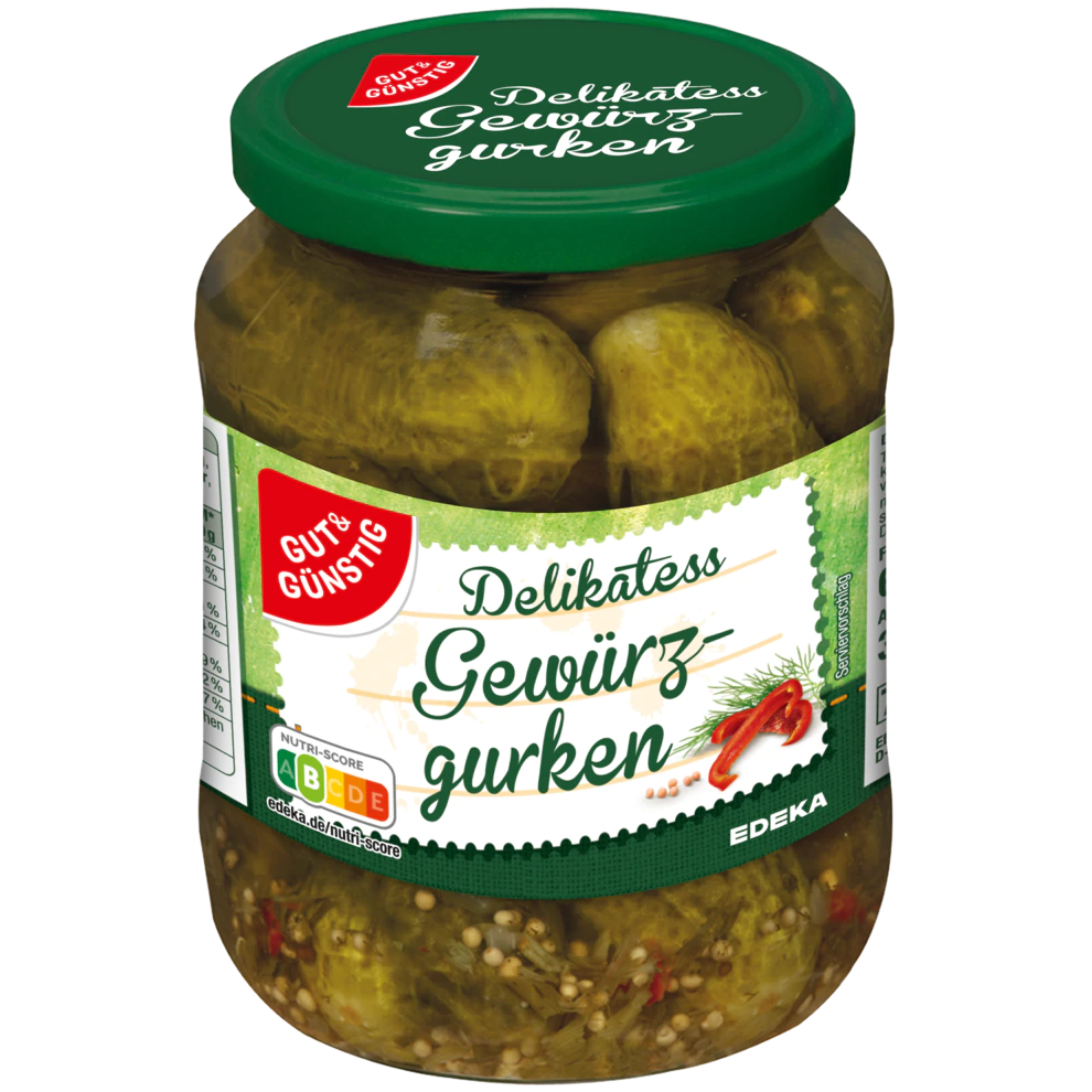 G+G - Pickles - 670 g glass / Gewuerzgurken