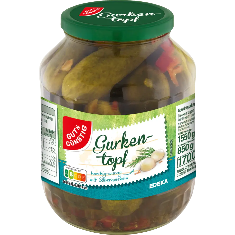 G+G - Pickles - 1.7 kg glass / Gurkentopf