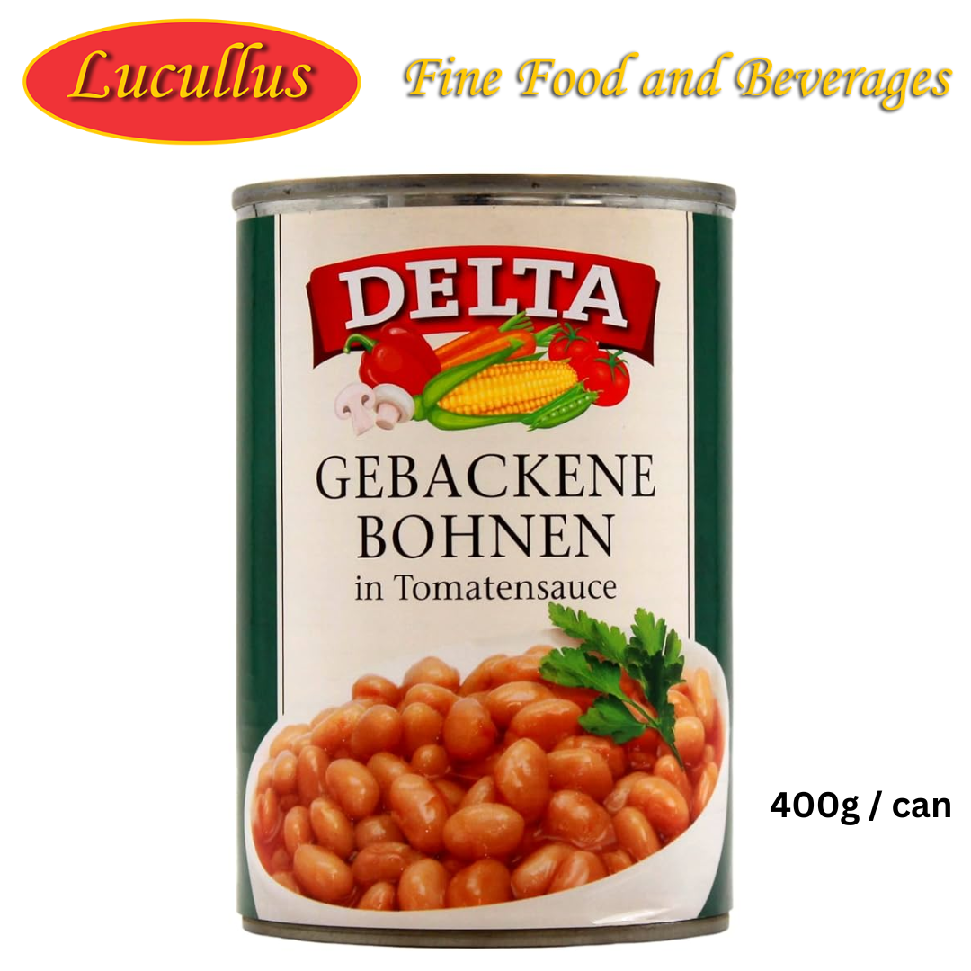 DELTA - GEBACKENE BOHNEN IN TOMATENSAUCE / BAKED BEANS W/ TOMATO SAUCE 400G