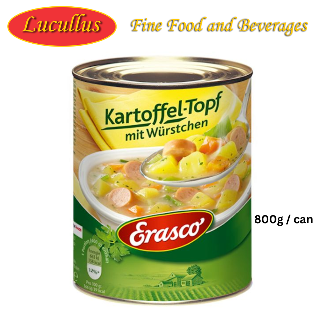 ERASCO - KARTOFFEL TOPF MIT WÜRSTCHEN / POTATO SOUP W/ SAUSAGES 800G