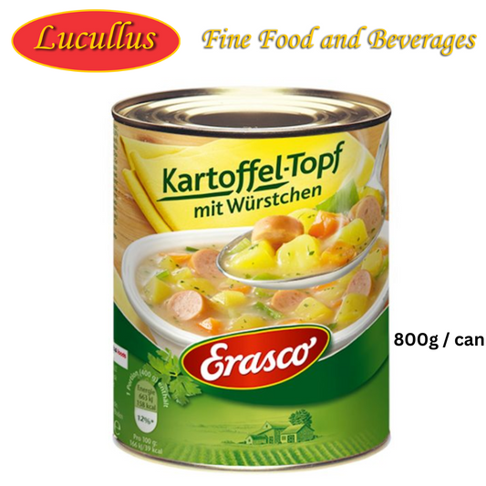 Erasco - Potato Soup with Sausages - 800 g can / Kartoffelsuppe mit Würstchen