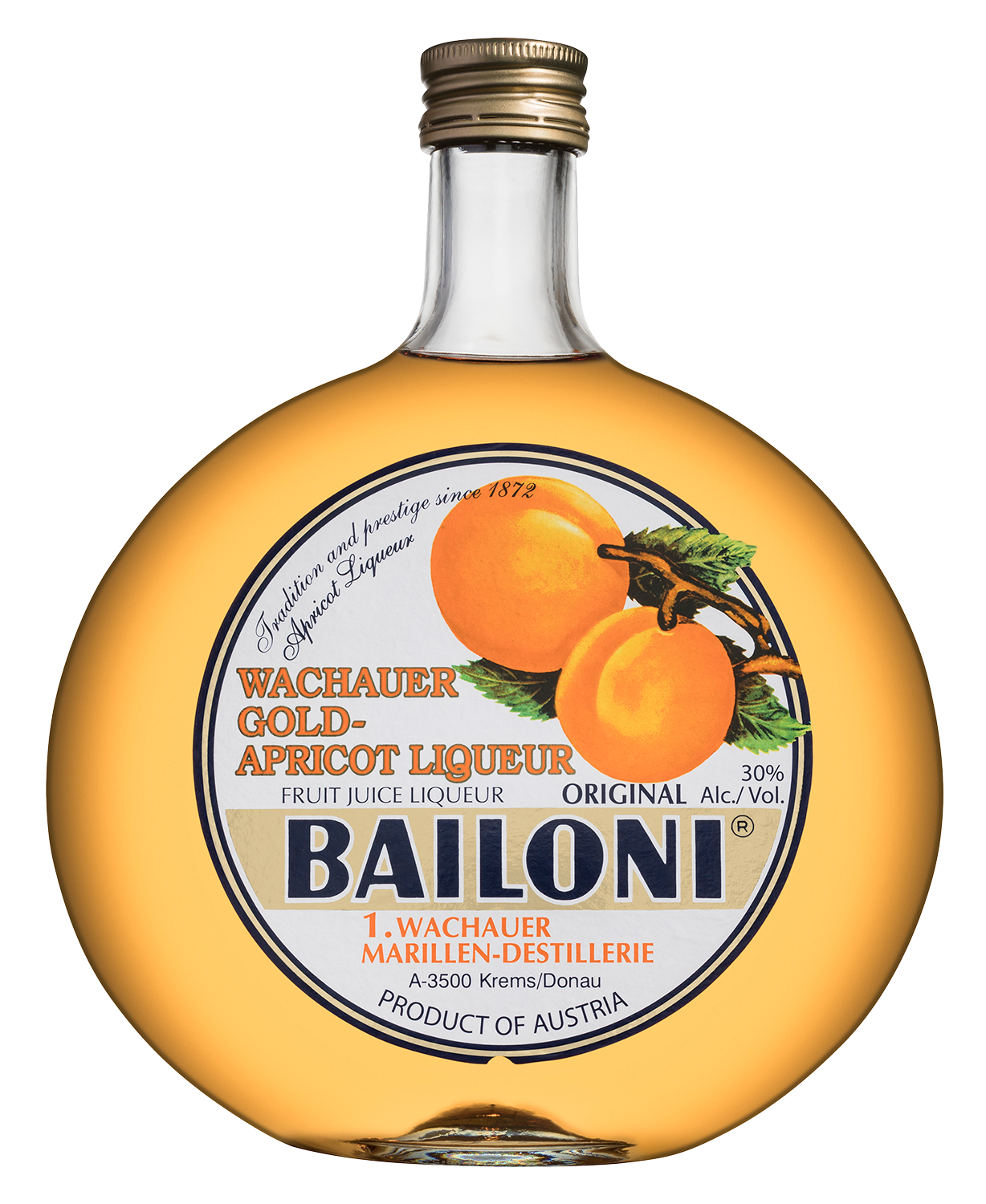 Bailoni - Apricot Schnapps 40% / Aprikosenschnaps 1000ml btl