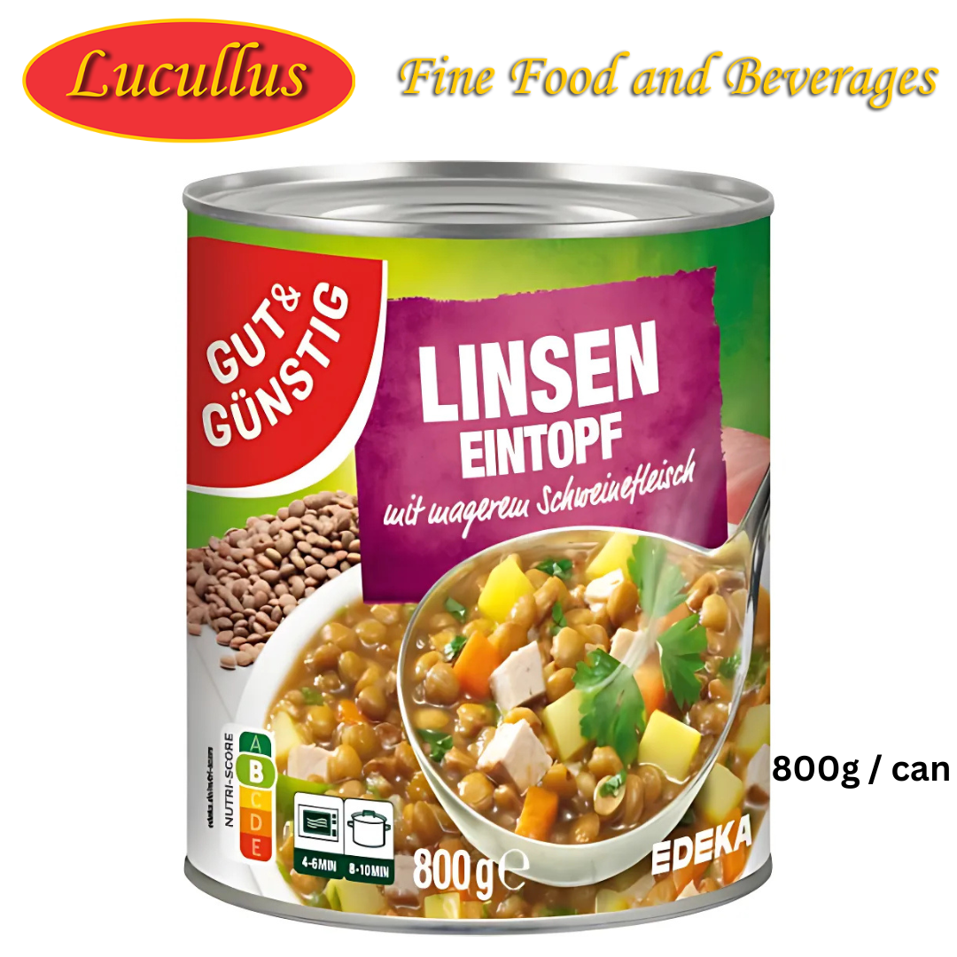 (PREORDER) GUT & GÜNSTIG - LINSEN EINTOPF / LENTIL STEW 800G