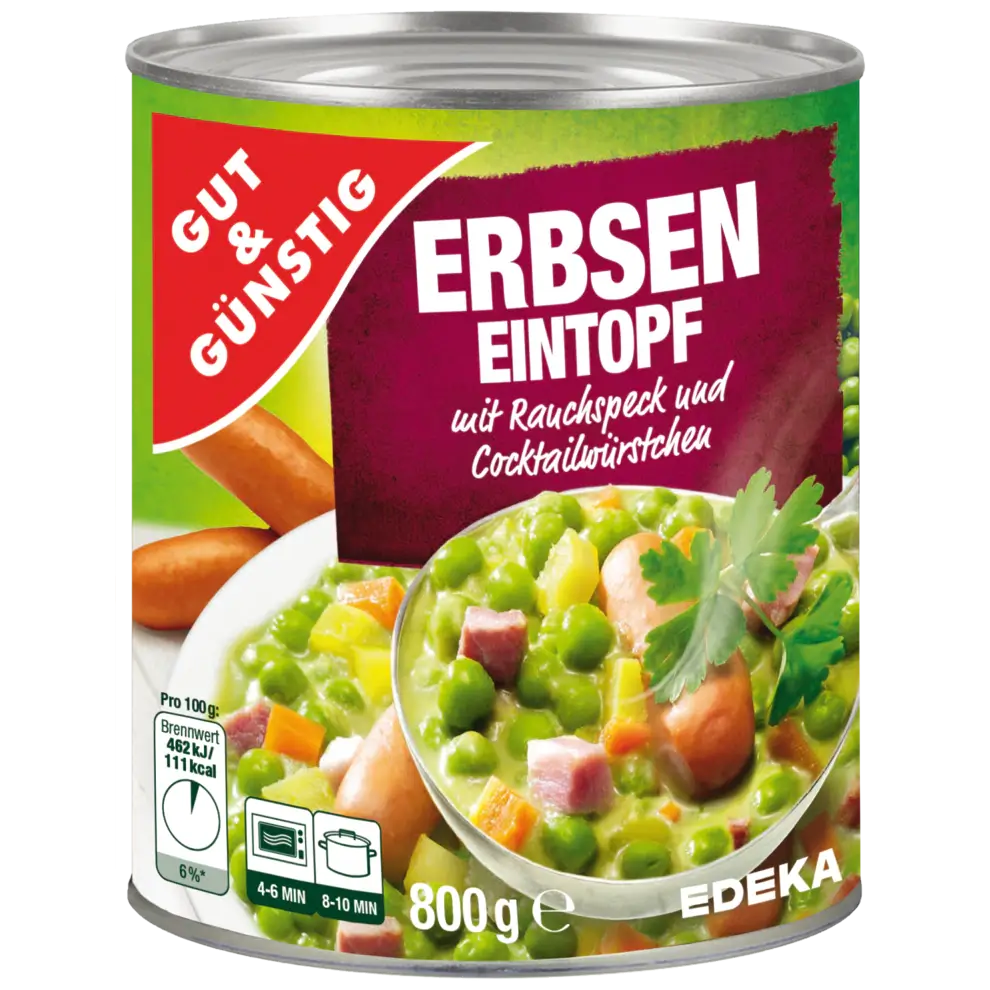 G+G- Pea Stew 800 g can / Erbsentopf