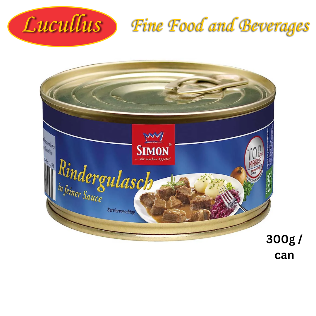 SIMON DELIKATESS RINDSGULASCH / BEEF GOULASH 300G CAN