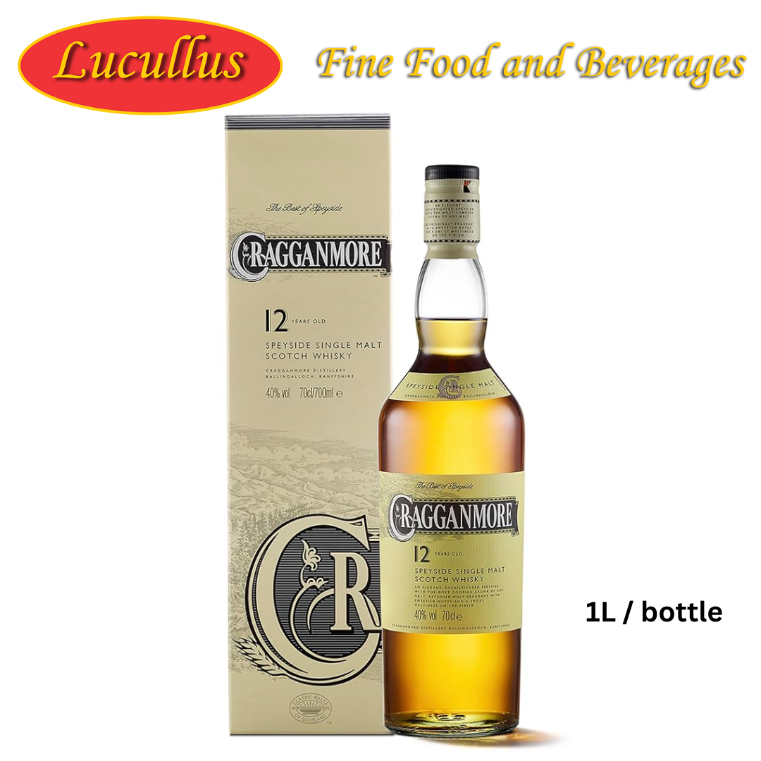 CRAGGANMORE - SINGLE MALT SCOTCH WHISKY 12 YEARS 40% 1L
