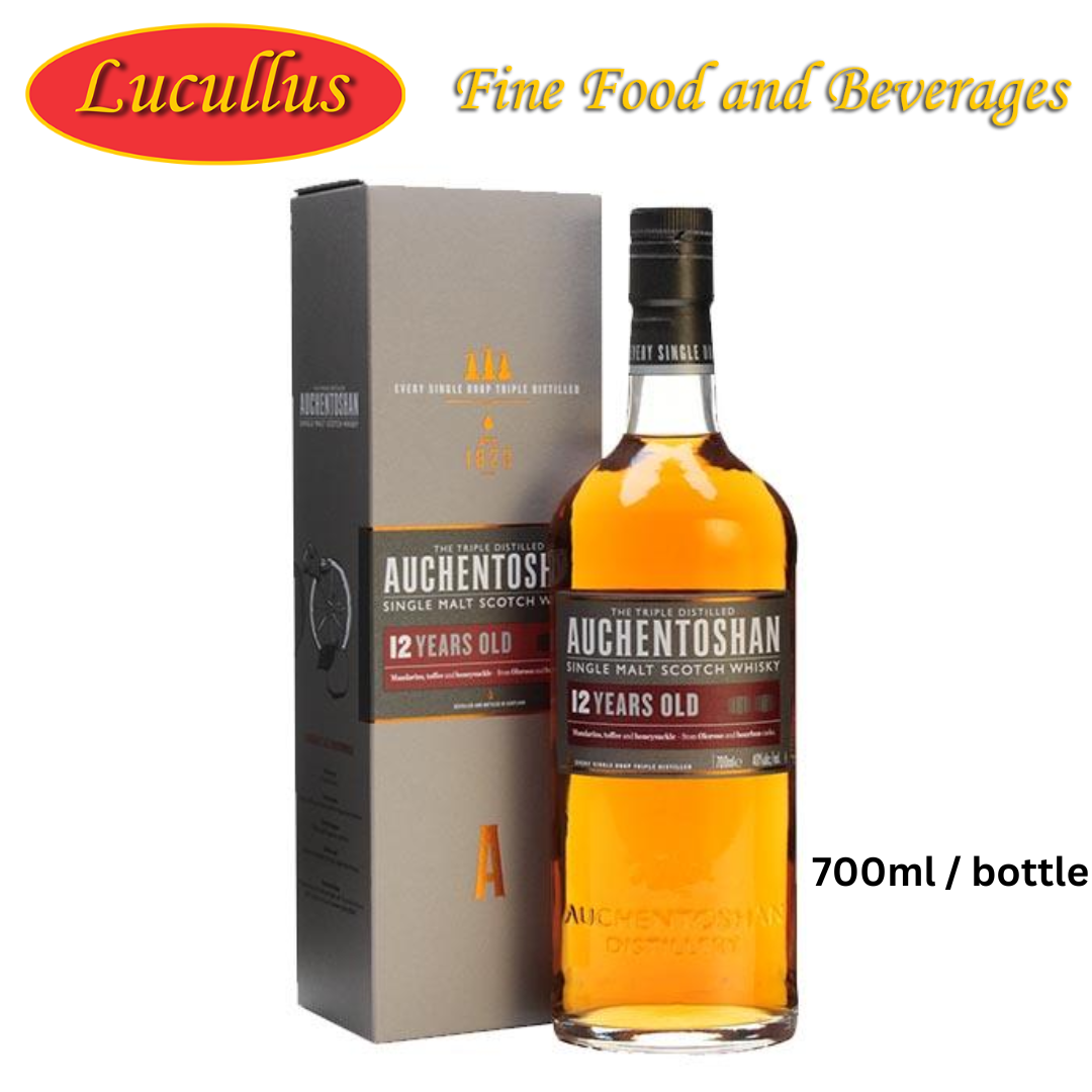 AUCHENTOSHAN - SINGLE MALT SCOTCH WHISKEY 12 YEARS 40% 700ML