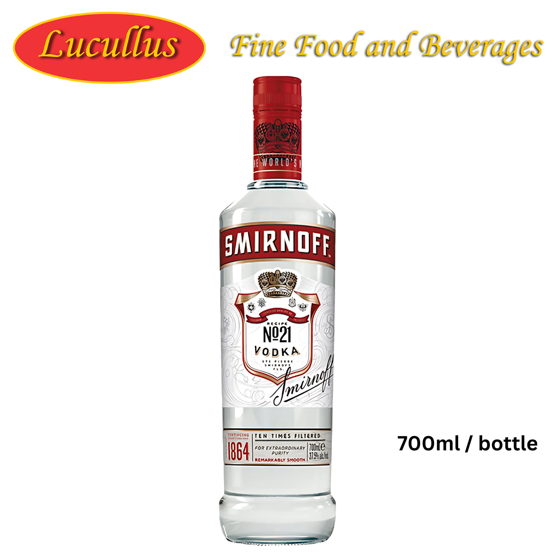 SMIRNOFF - RED LABEL 37.5% ALC. VOL. 700ML BTL