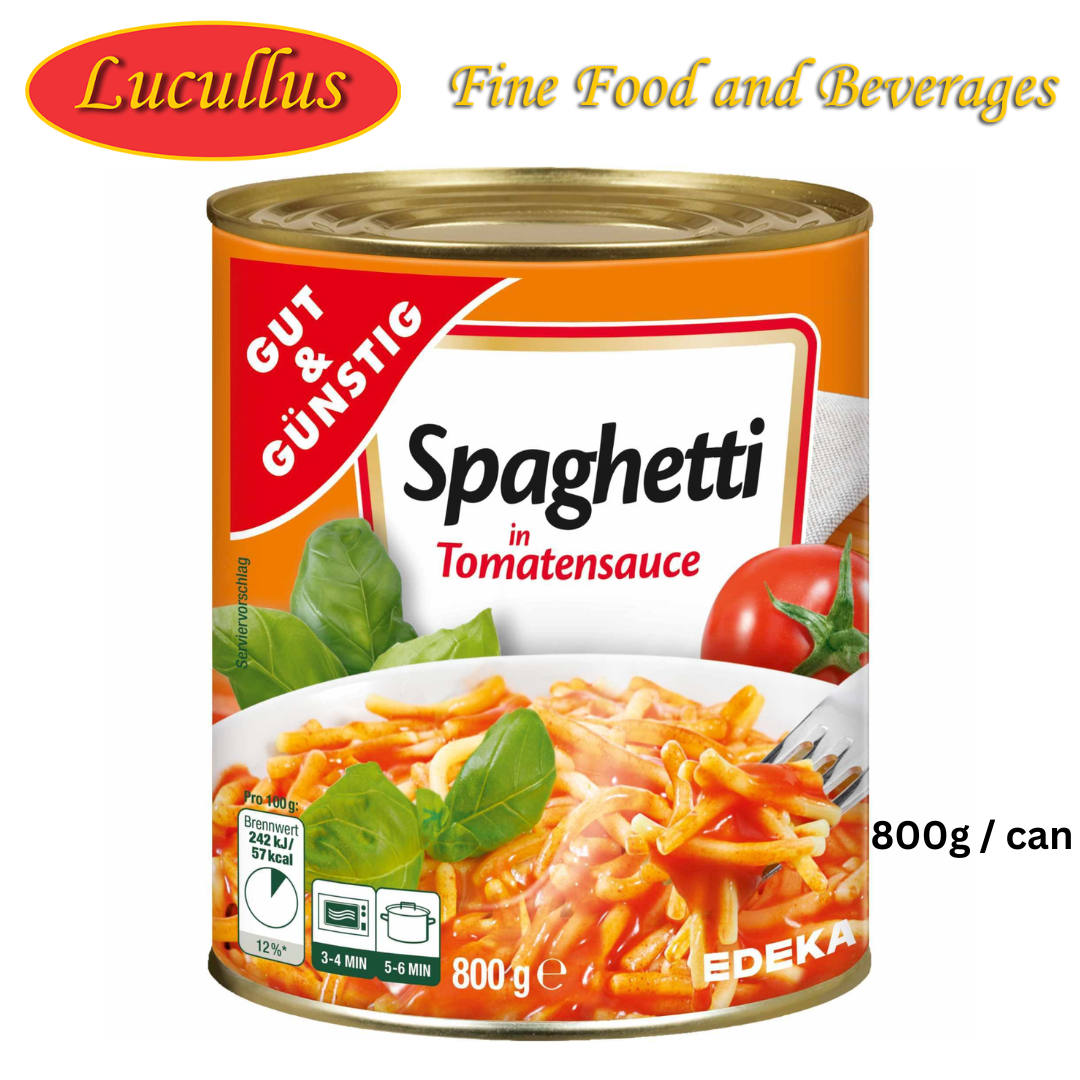 GUT & GÜNSTIG - SPAGHETTI IN TOMATENSAUCE / SPAGHETTI IN TOMATO SAUCE 800G