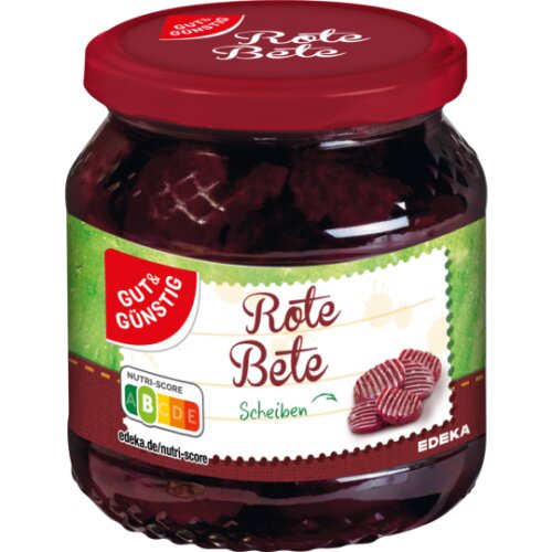 GUT & GÜNSTIG - ROTE BETE SCHEIBEN / RED BEET 670G GLASS