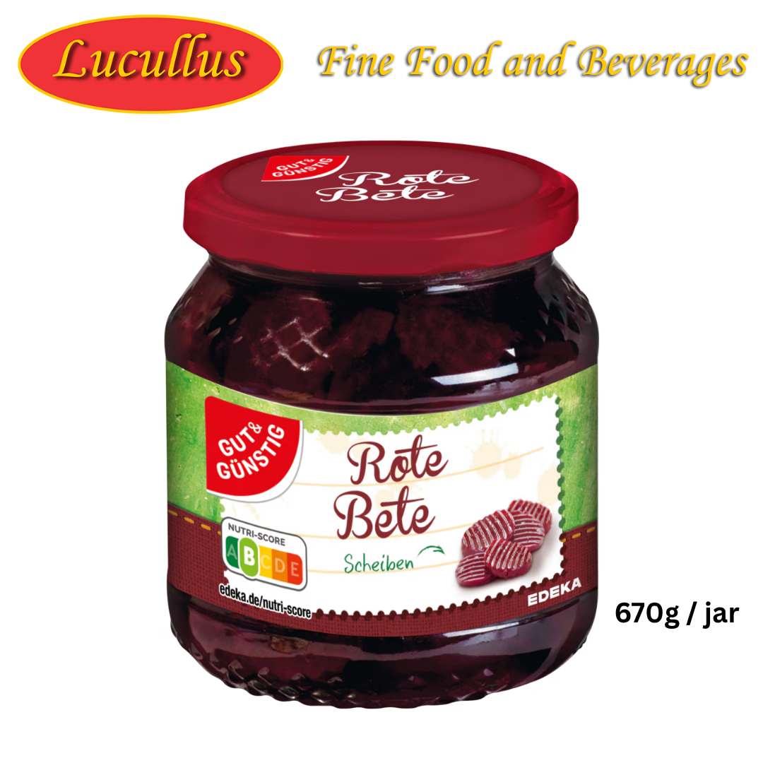 GUT & GÜNSTIG - ROTE BETE SCHEIBEN / RED BEET 670G GLASS