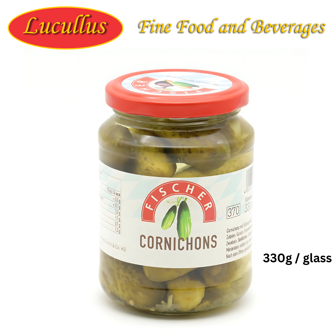 FISCHER - CORNICHONS / SMALL PICKLED GHERKINS 330G