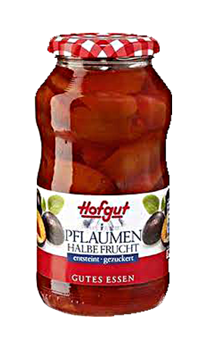 Delta - Plums Half Fruit - 720 g glass /Halbe Pflaumen