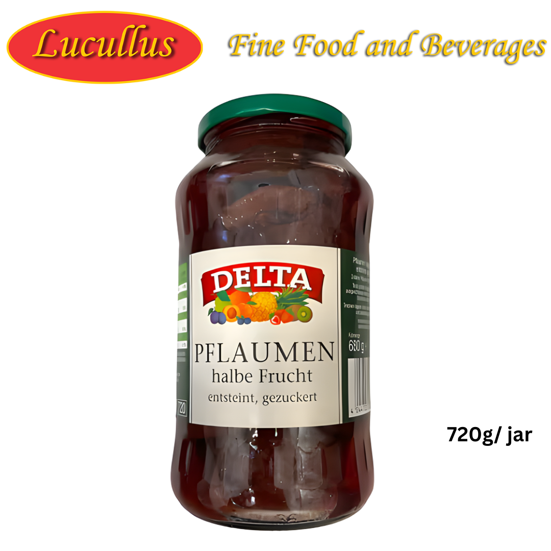 DELTA - HALBE PFLAUMEN / PLUMS HALF FRUIT 720G GLASS