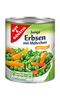 G+G - Peas & Carrots Extra Young - 400 g can / Erbsen & Möhren sehr fein