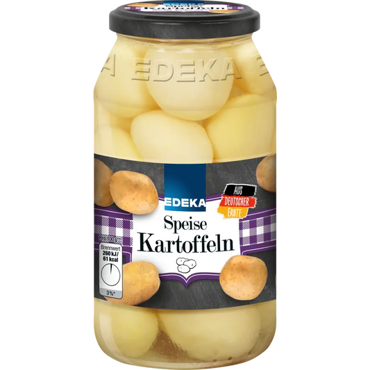 Edeka - Potatoes Peeled - 680 g glass / Speise Kartoffeln