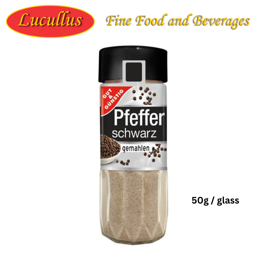 GUT & GÜNSTIG - PFEFFER SCHWARZ GEMAHLEN / BLACK PEPPER GROUND 50G