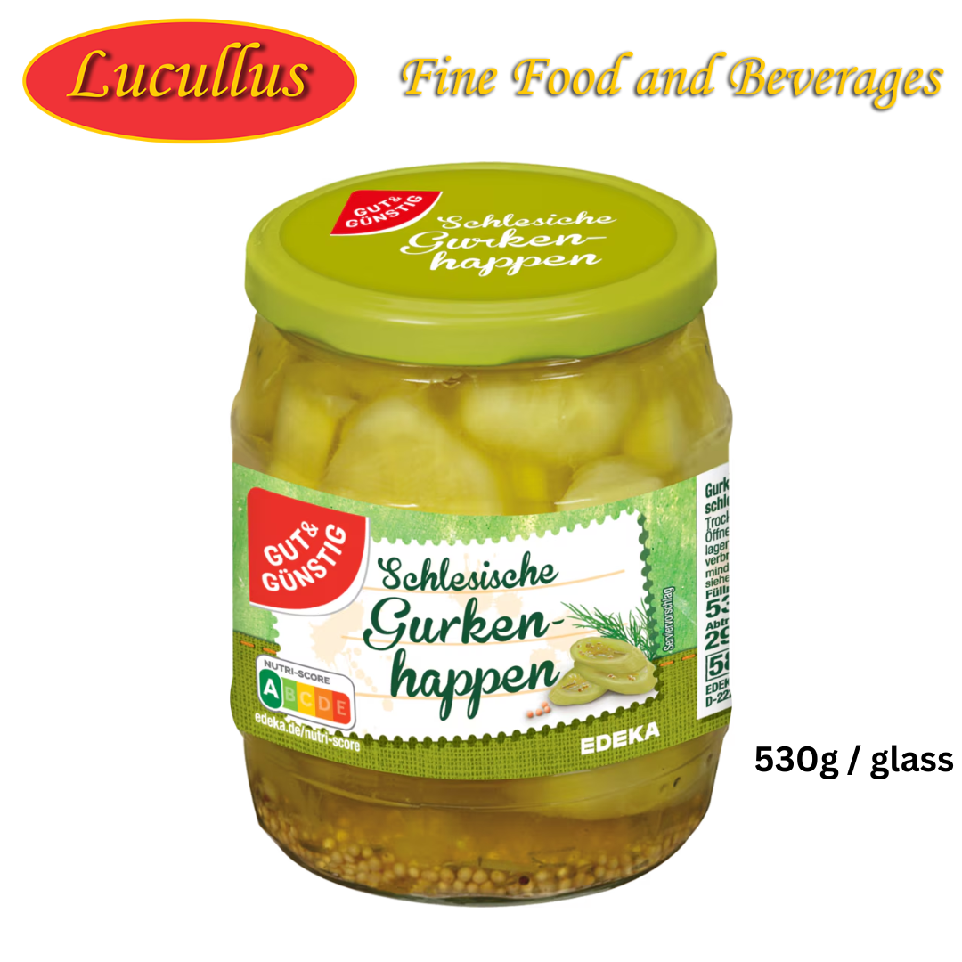GUT & GÜNSTIG - SCHLESISCHE GURKEN HAPPEN / PICKLES THICK SLICES "SILESIAN STYLE" 530G