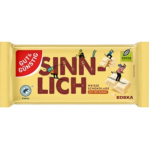 G+G - White Chocolate - 100 g bar / Weisse Schokolade
