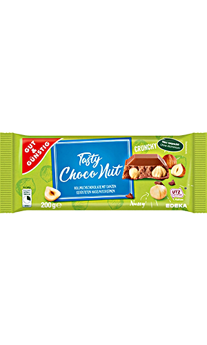 G+G - Alps Cream Nut Chocholate with Nuts - 200 g bar / Alpenrahm-Nuss-Schokolade