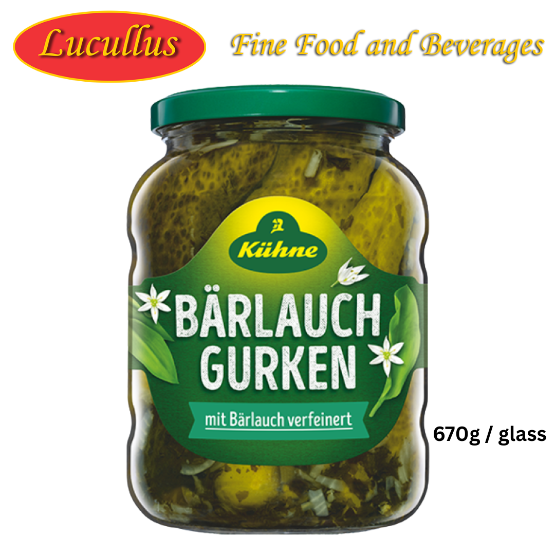 KÜHNE - BÄRLAUCH GURKEN / GHERKINS WILD GARLIC 670G