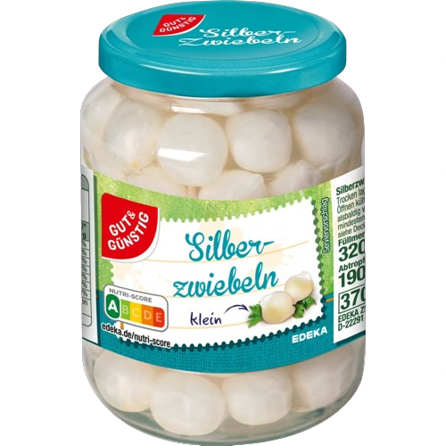 G+G Silber Zwiebeln / Pickled Silver Onions 320g