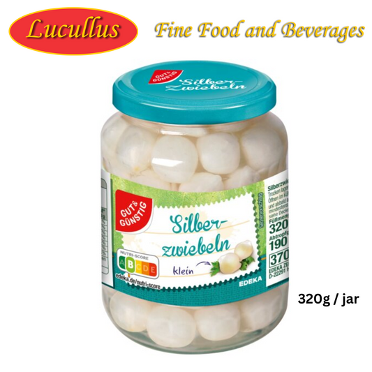 GUT &amp; GÜNSTIG - SILBER ZWIEBELN / EINGELEGTE SILBERZWIEBELN 320G